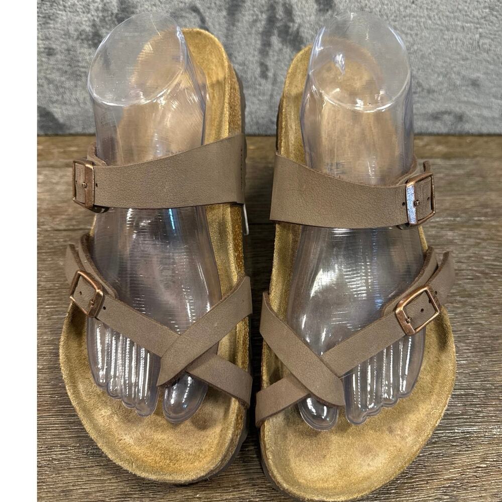 Birkenstock Mayari Birko-Flor Toe Loop Women Sandals Mocha SZ EU 41R/US 10-10.5 - Picture 4 of 9